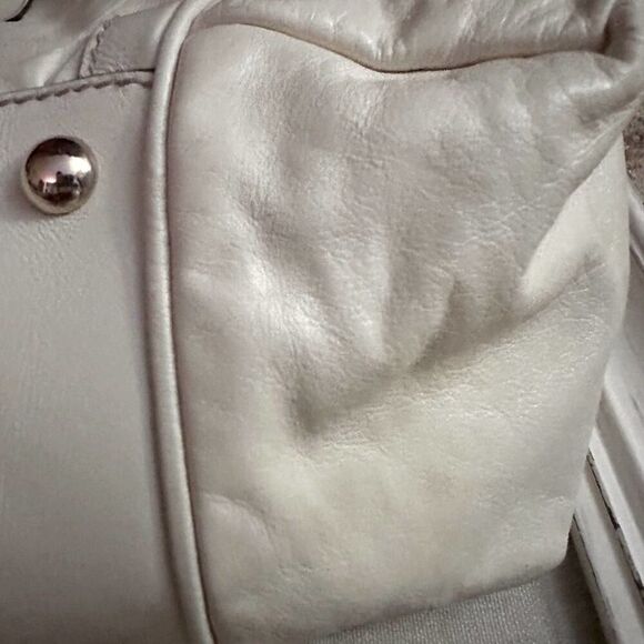 Vintage Gucci Pop Ivory leather tote bag with white bamboo handles - Picture 12 of 16